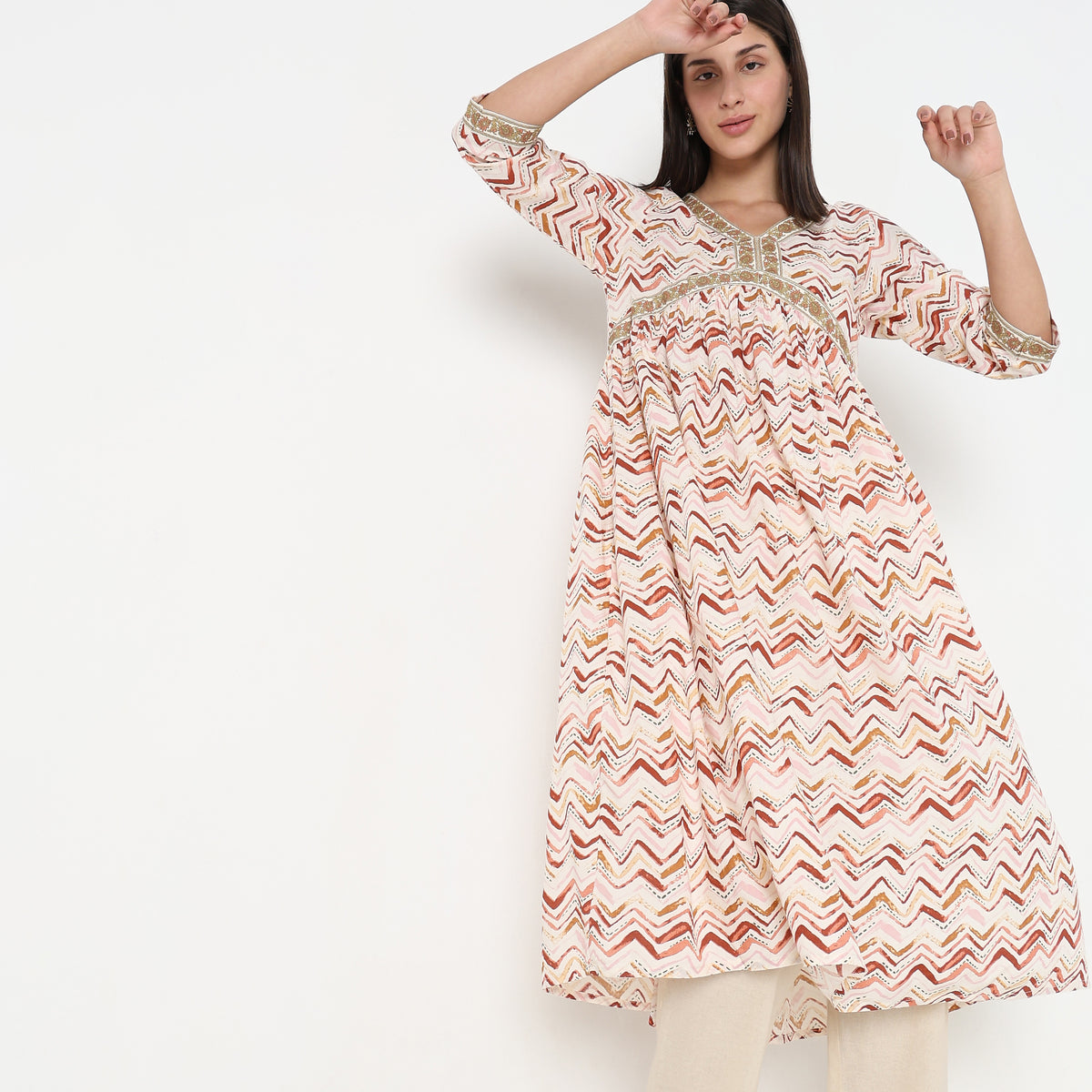 Flare Fit Printed Kurta