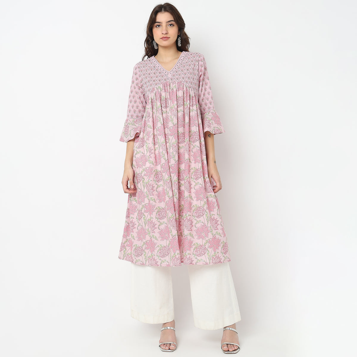 Flare Fit Printed Kurta