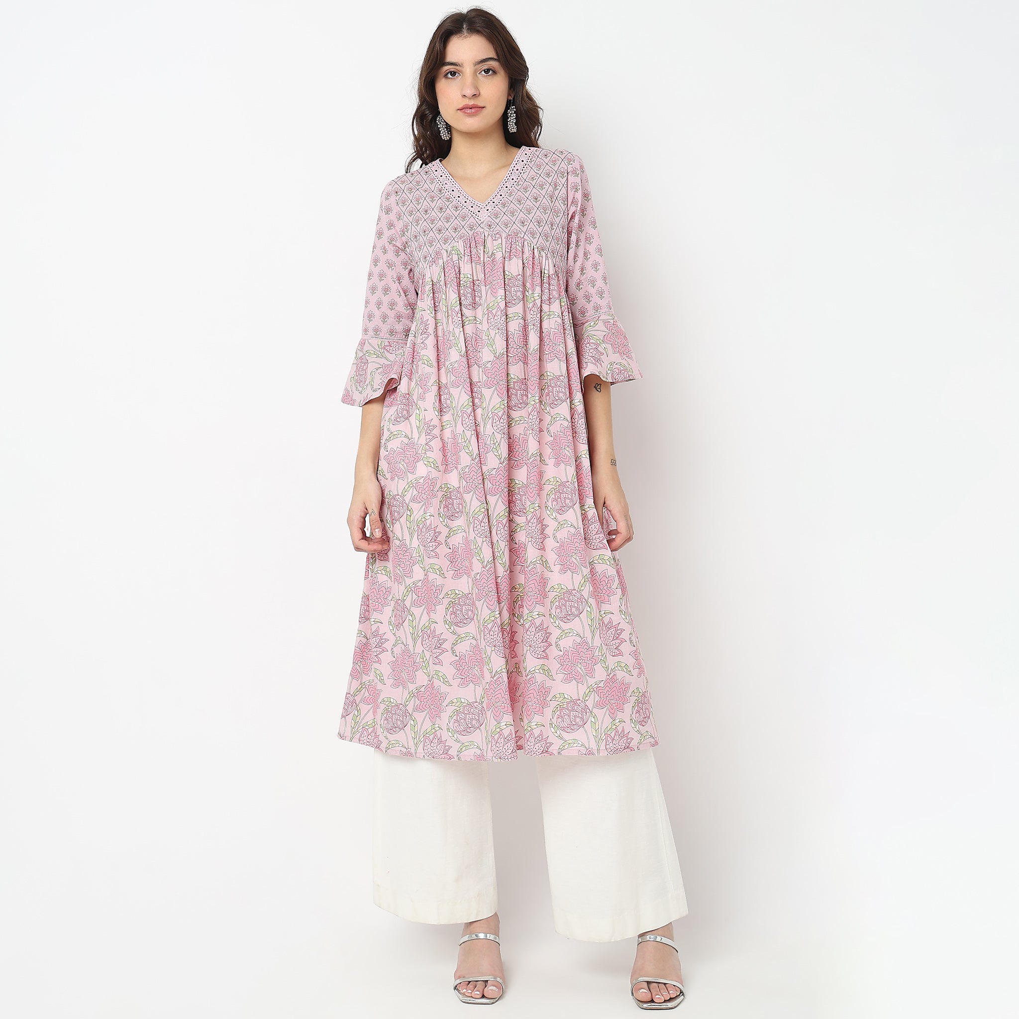 Flare Fit Printed Kurta