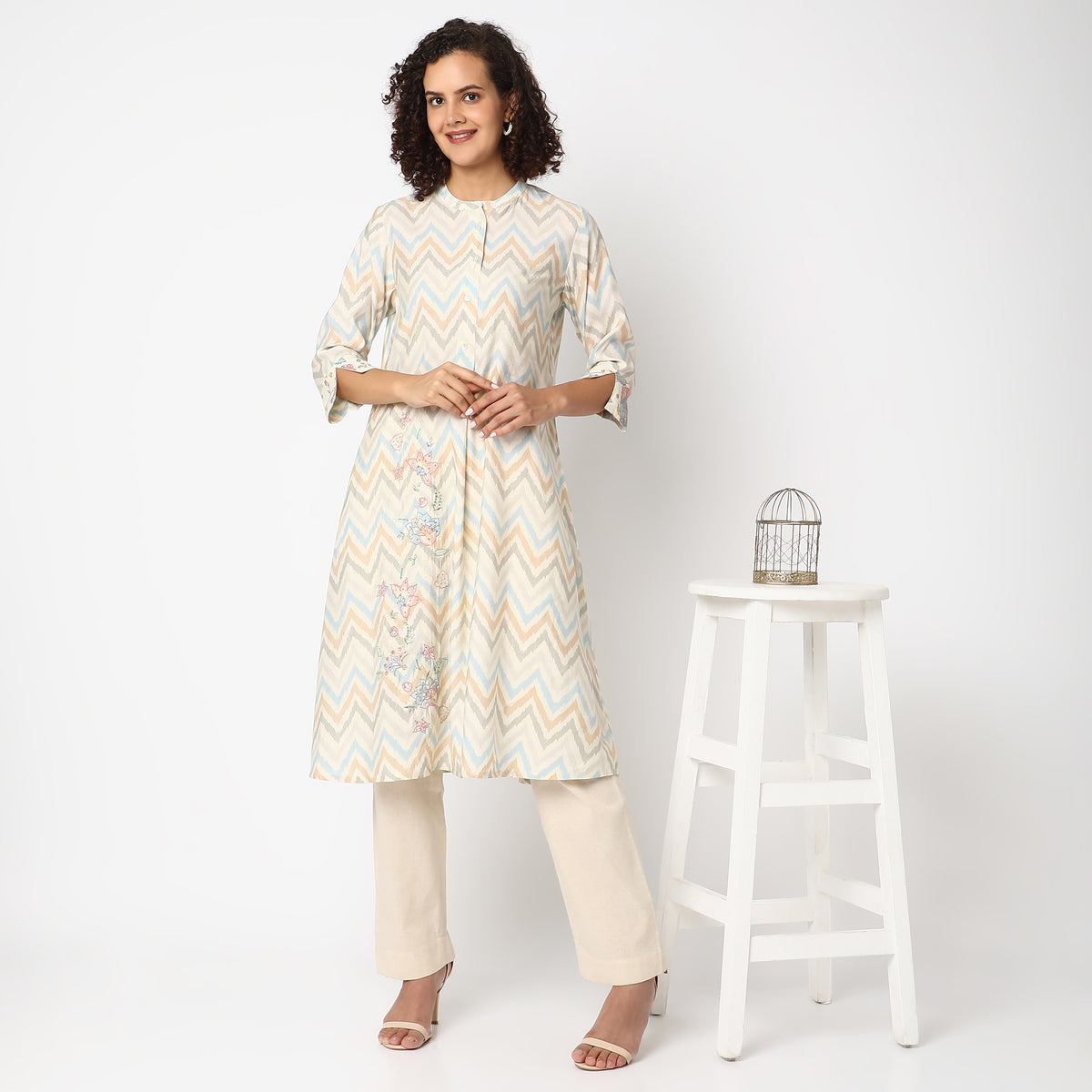 Flare Fit Printed Kurta