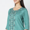 Straight Fit Embroidered Kurta