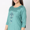 Straight Fit Embroidered Kurta