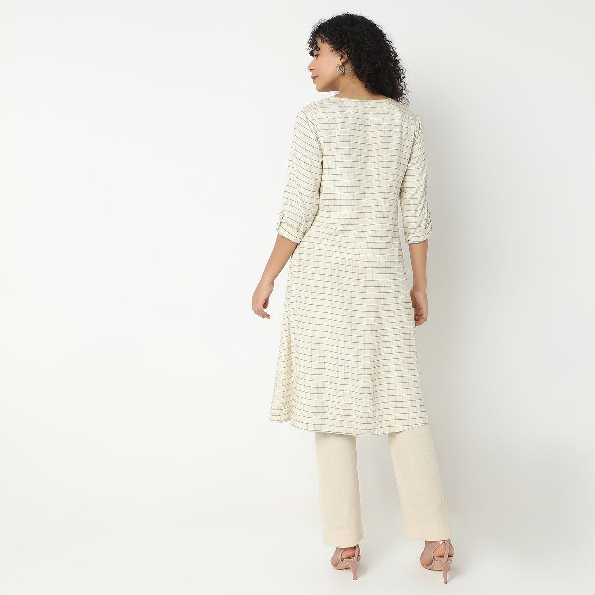 Flare Fit Embroidered Kurta