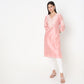 Straight Fit Embroidered Kurta