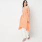 Flare Fit Embroidered Kurta
