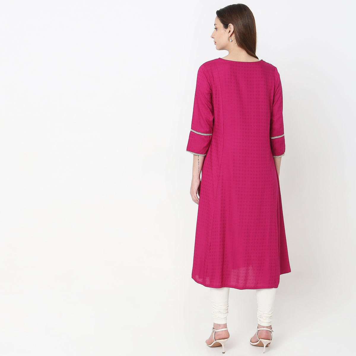 Flare Fit Embroidered Kurta