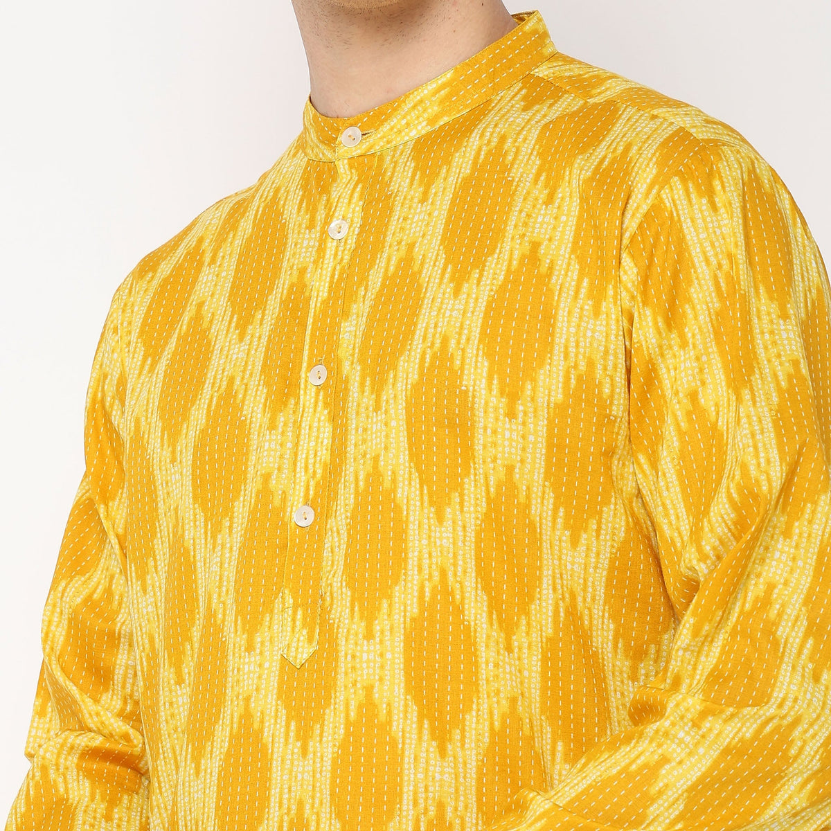 Men Wearing Regular Fit Printed Kurta