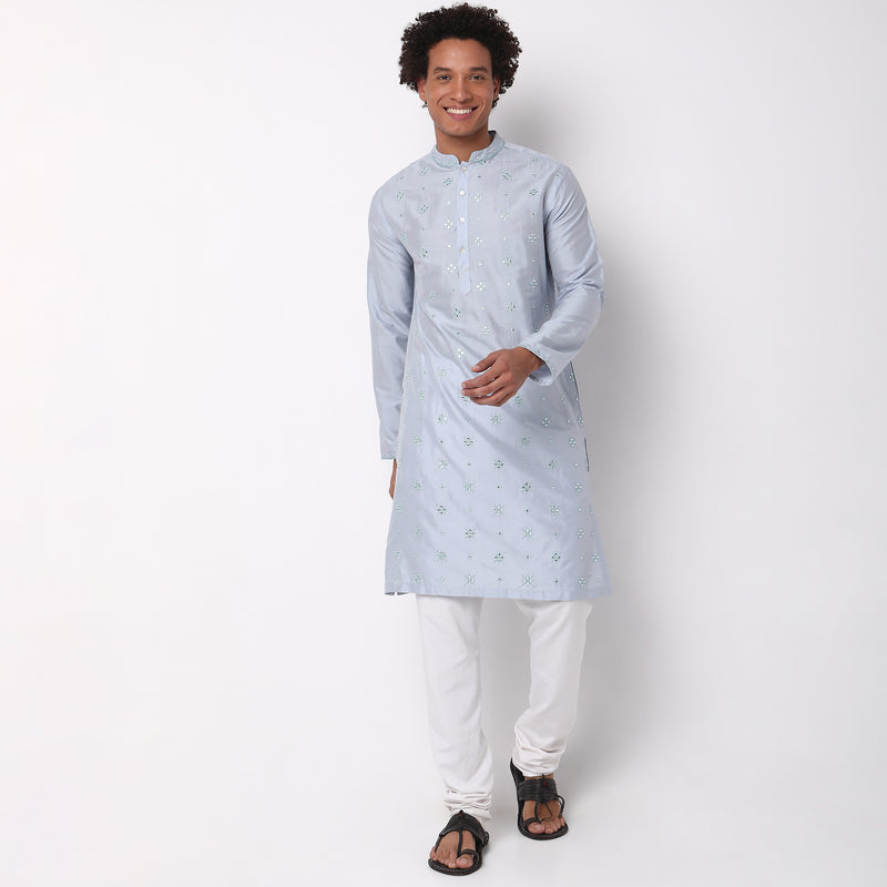 Regular Fit Embellished Kurta