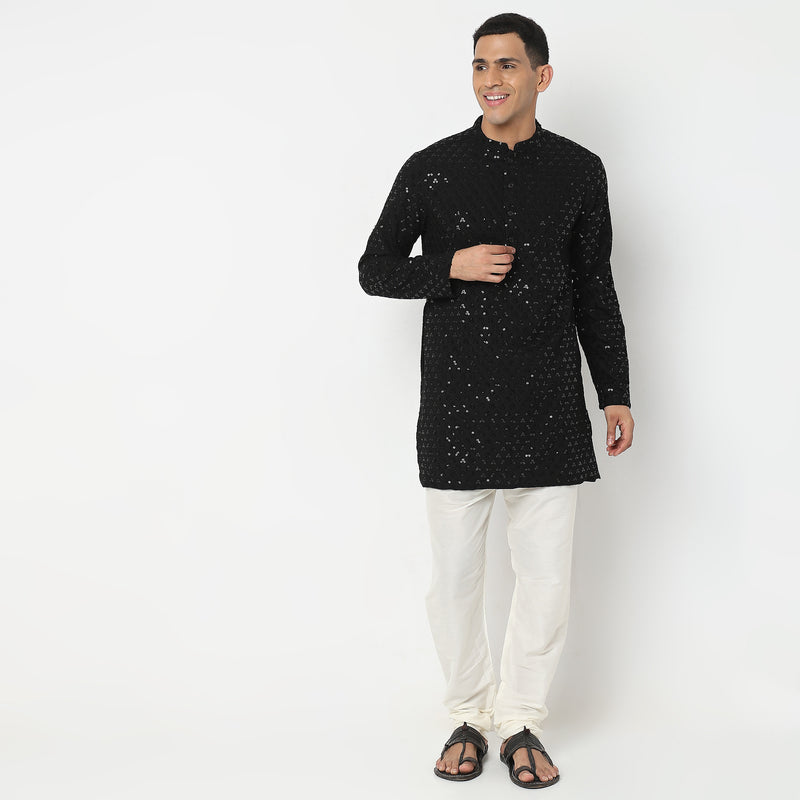 Regular Fit Embellished Kurta