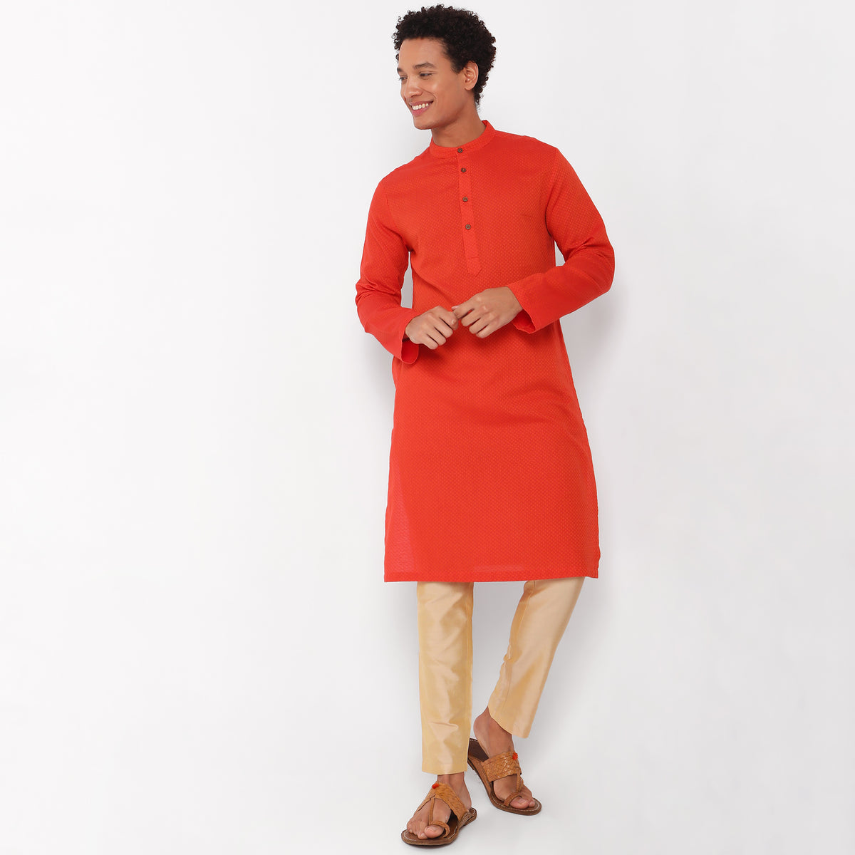 Regular Fit Solid Kurta