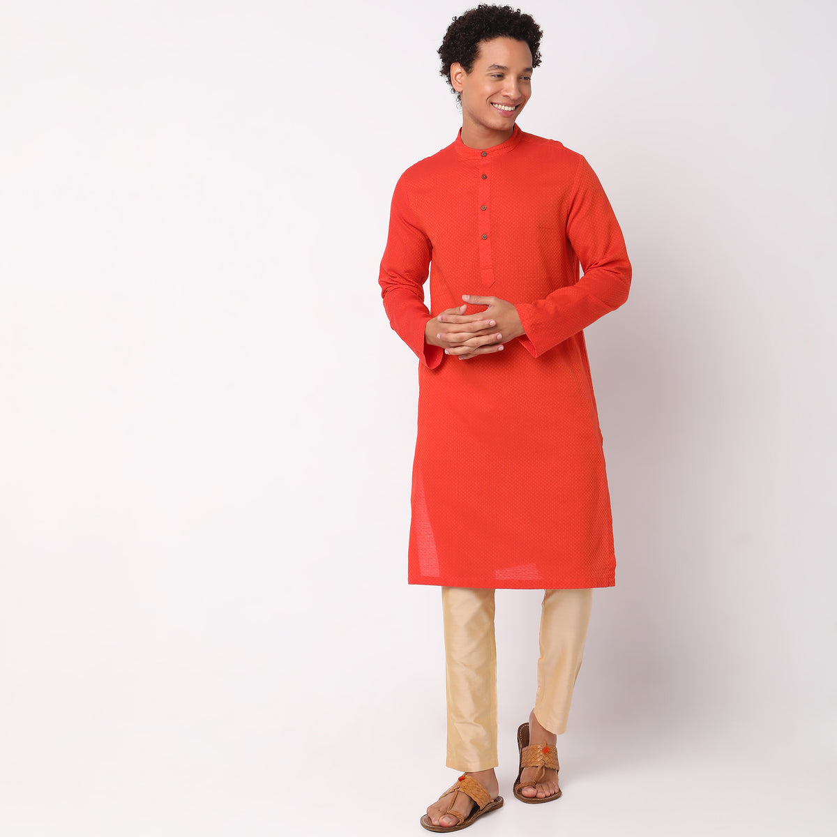 Regular Fit Solid Kurta