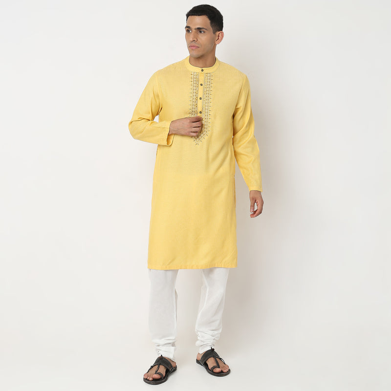 Regular Fit Structured Kurta