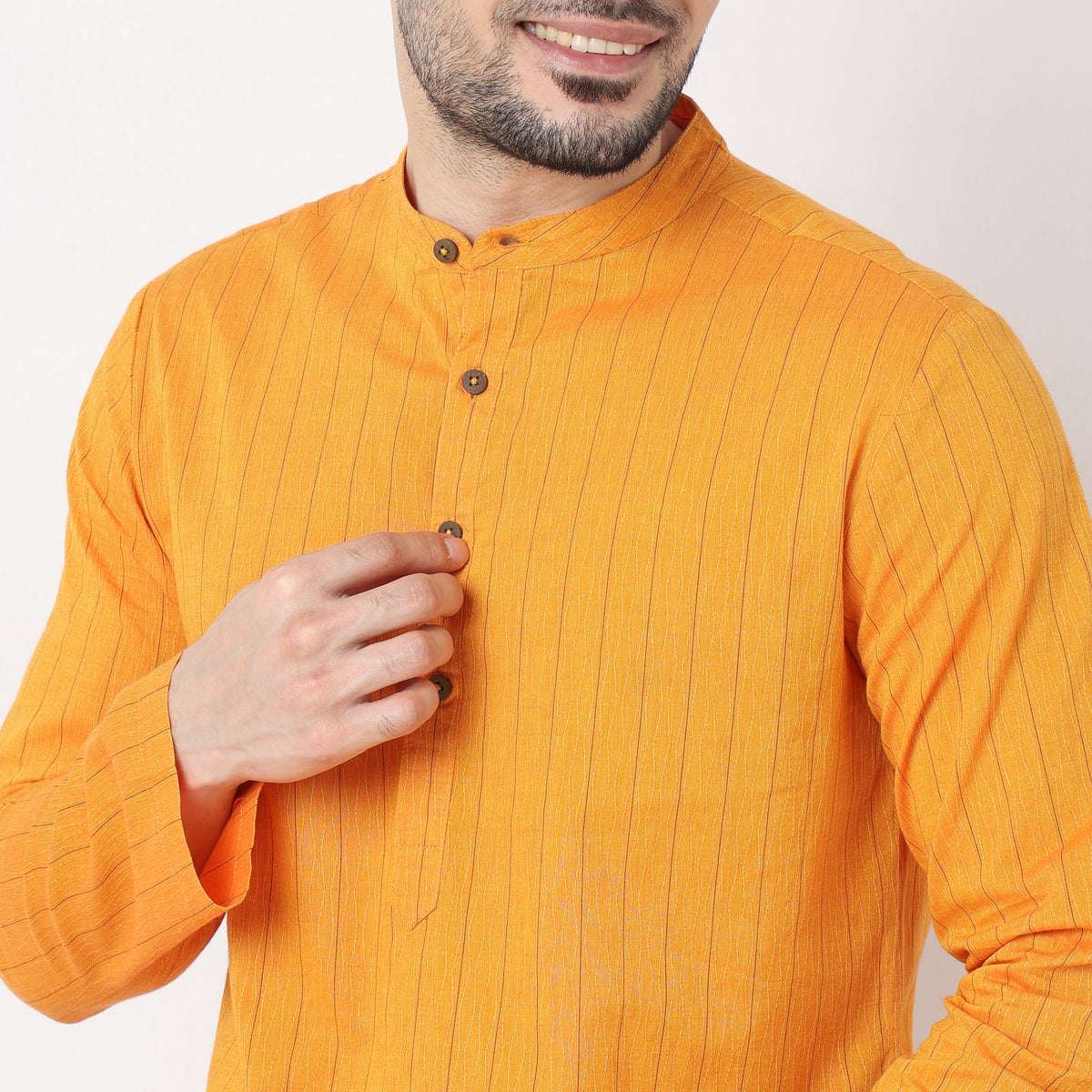 Regular Fit Striped Kurta