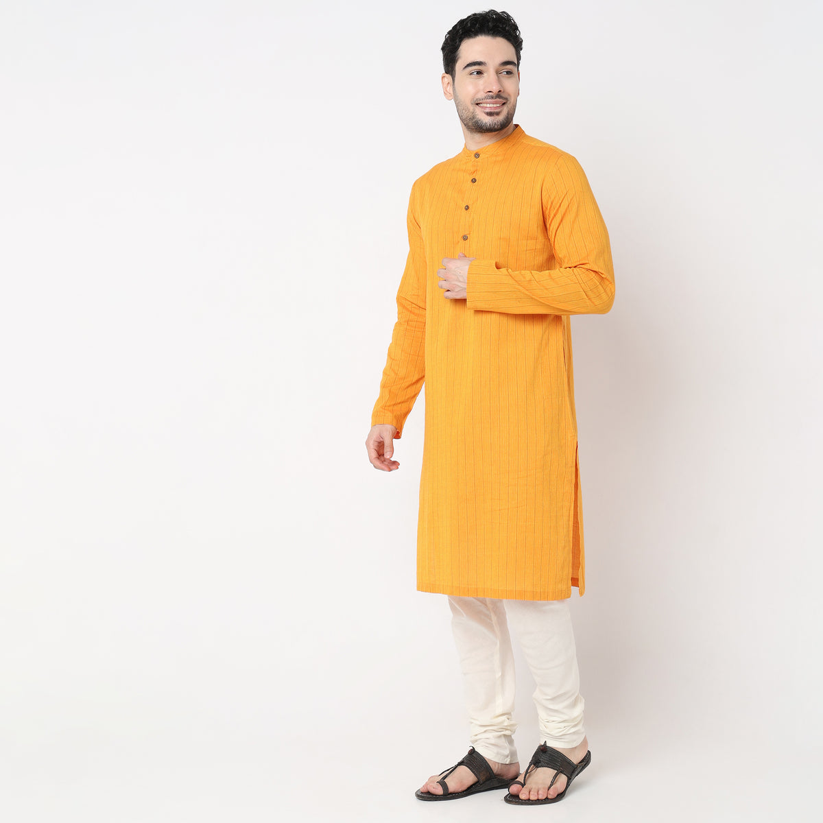 Regular Fit Striped Kurta