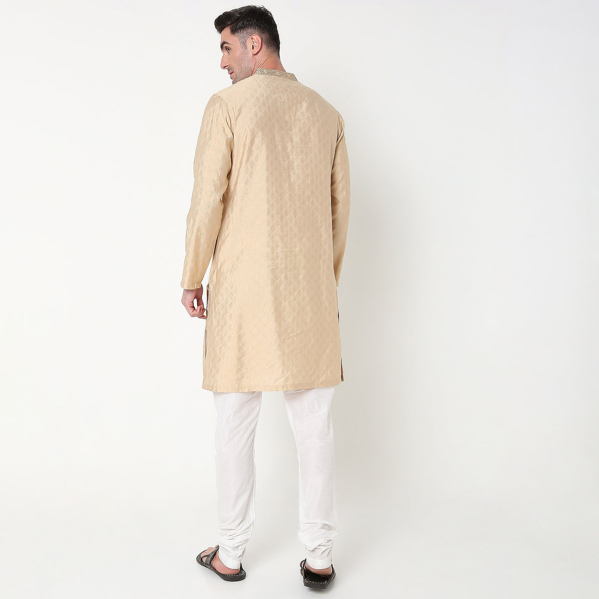 Regular Fit Jacquard Kurta