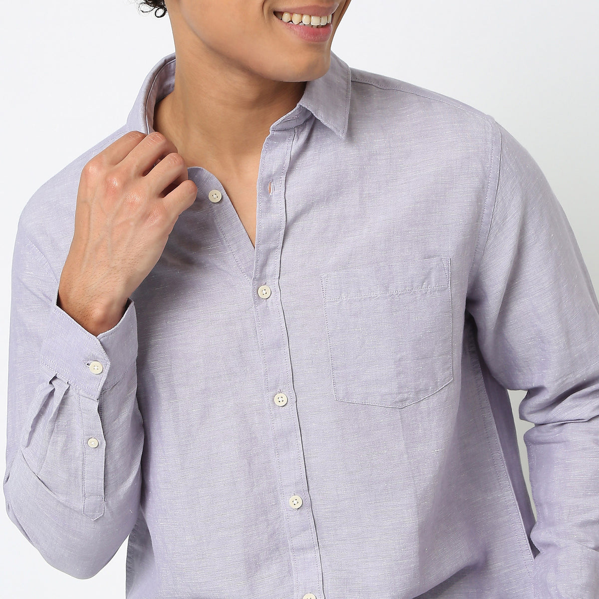 Regular Fit Solid Shirt