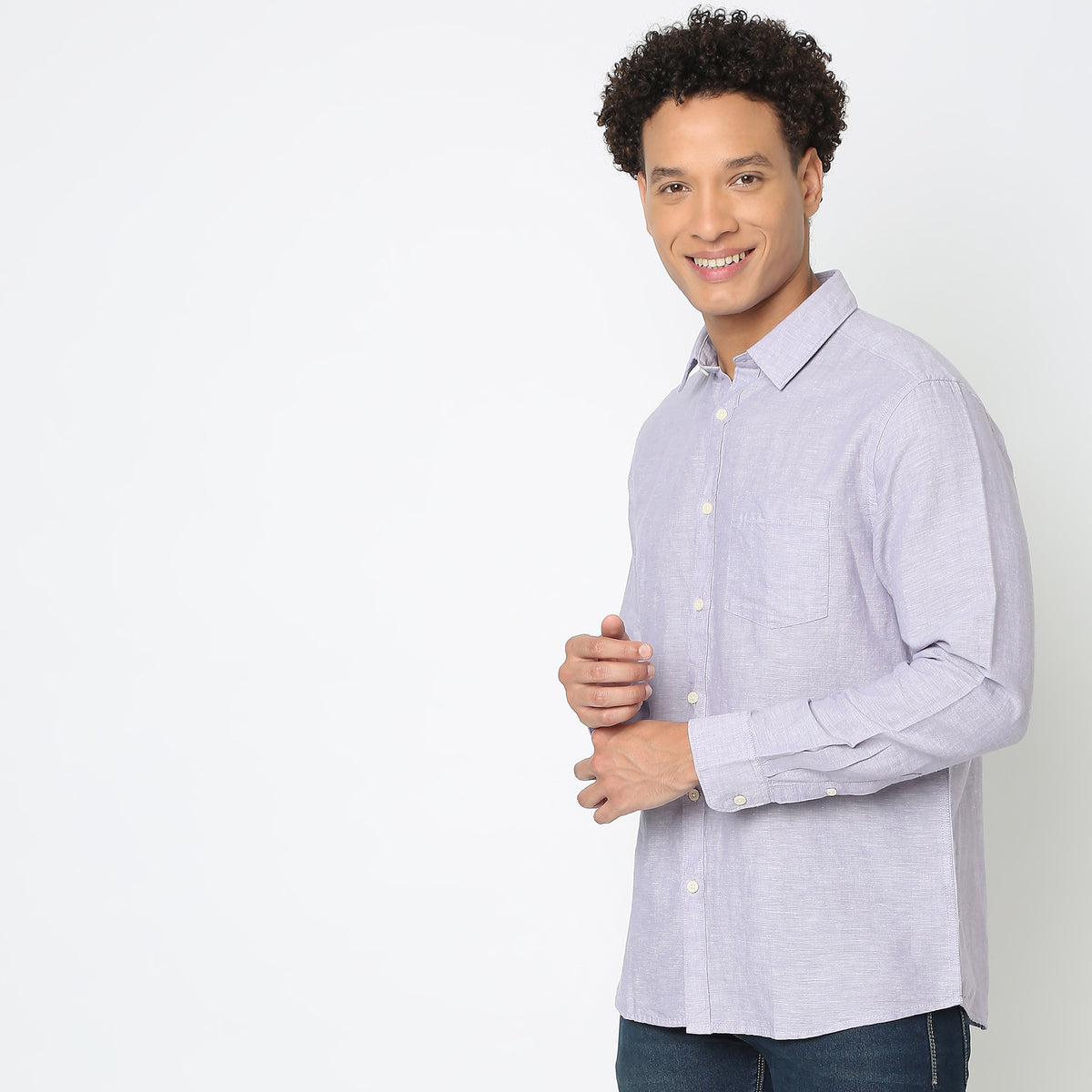 Regular Fit Solid Shirt