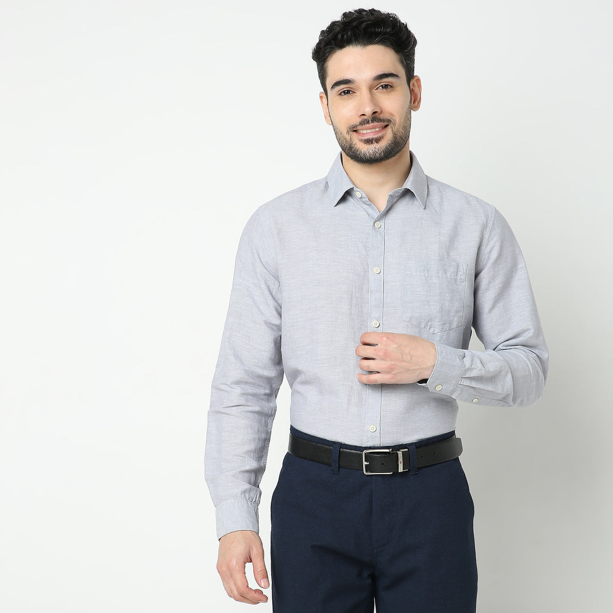 Regular Fit Solid Shirt