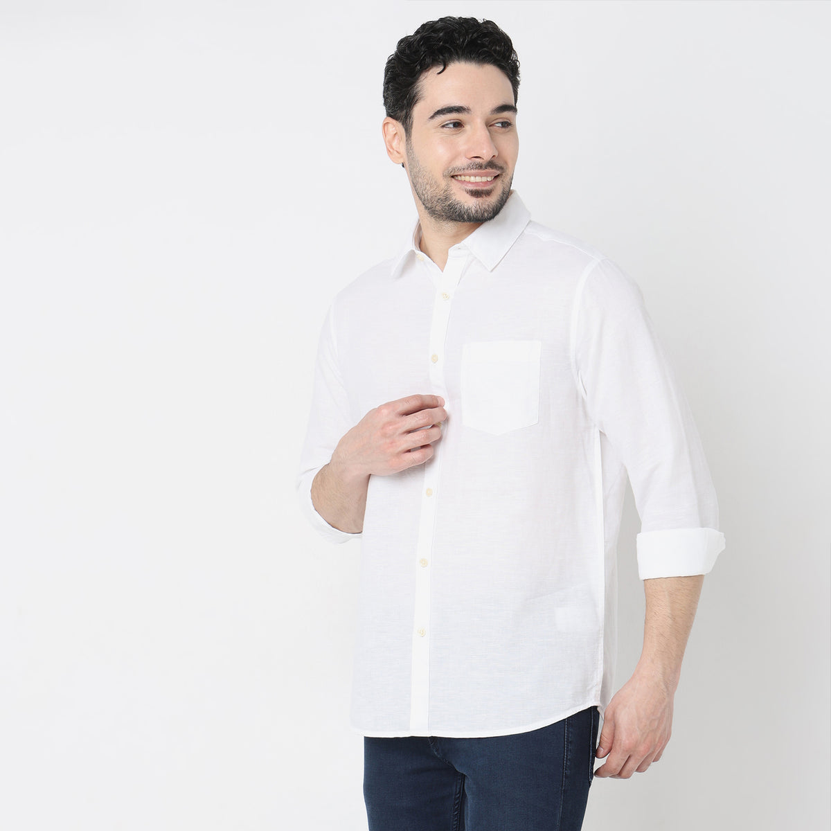 Regular Fit Solid Shirt