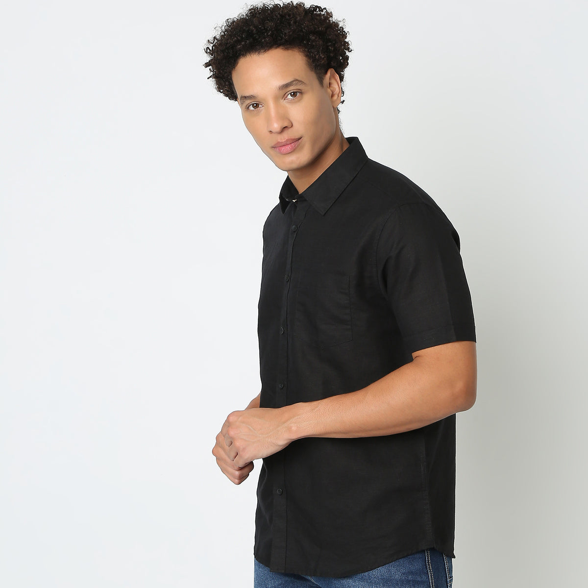 Regular Fit Solid Shirt