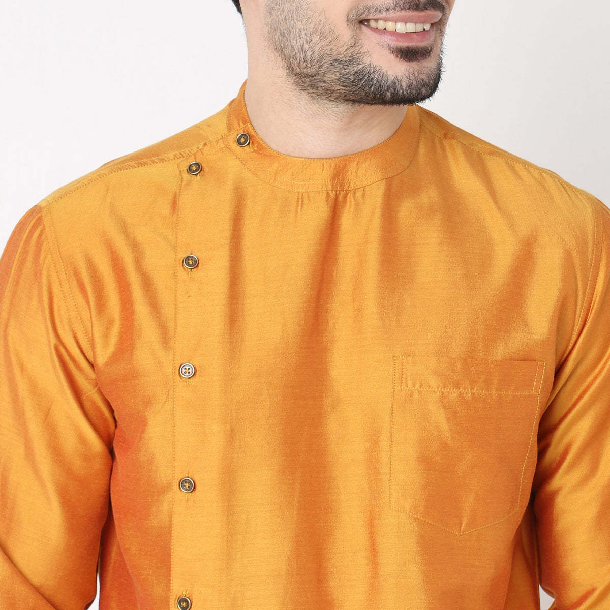 Regular Fit Solid Short Kurta