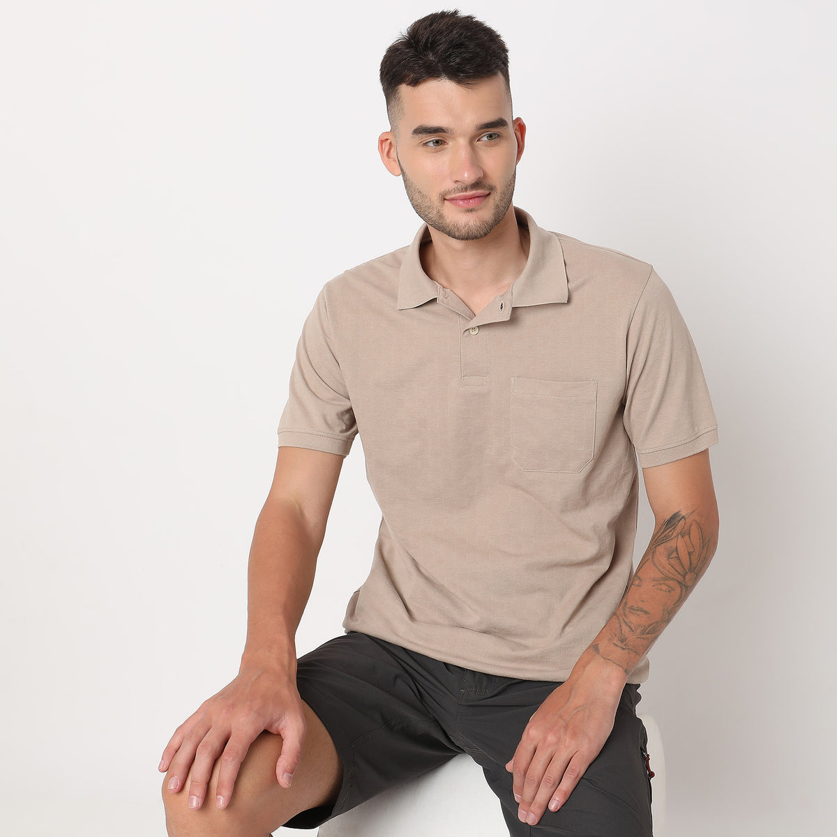 Regular Fit Structured Polo T-Shirt