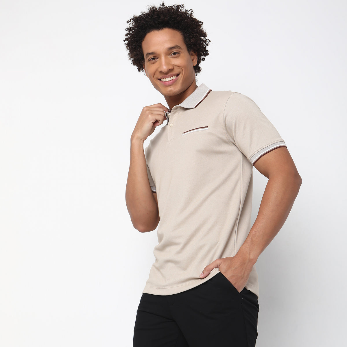 Regular Fit Structured Polo T-Shirt