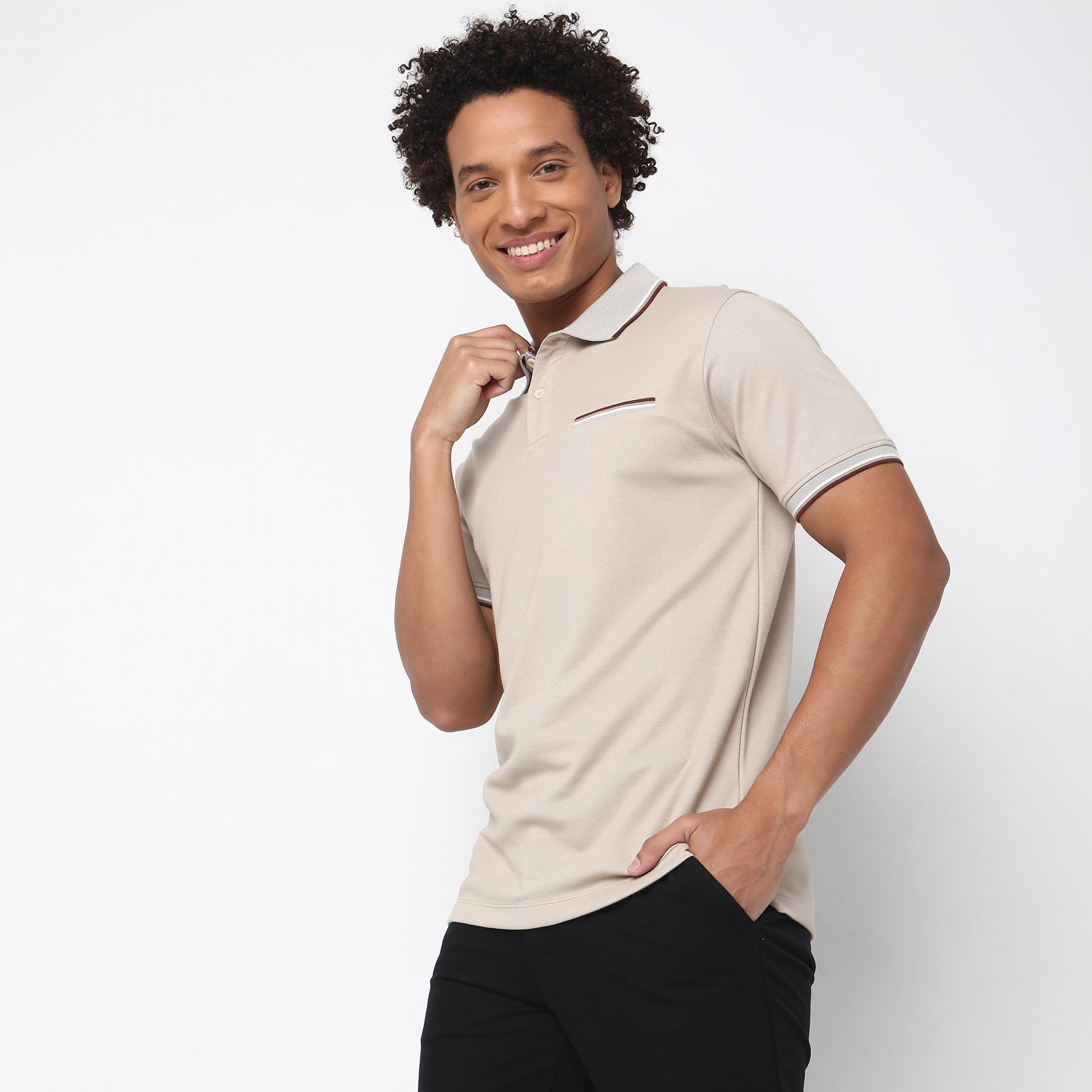 Regular Fit Structured Polo T-Shirt