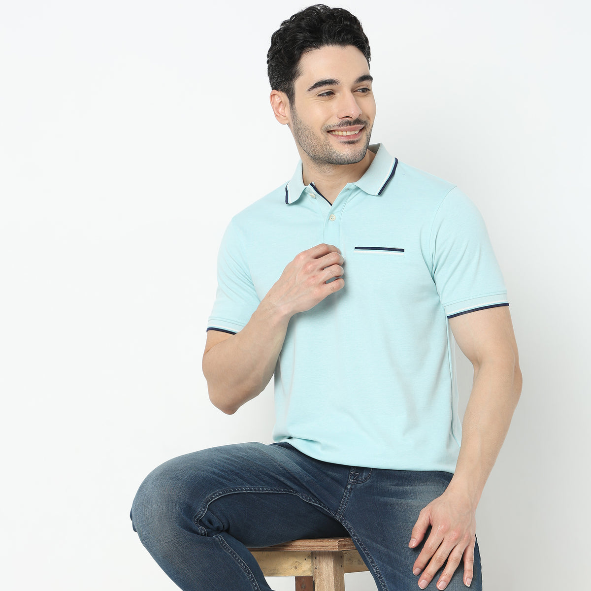 Regular Fit Structured Polo T-Shirt