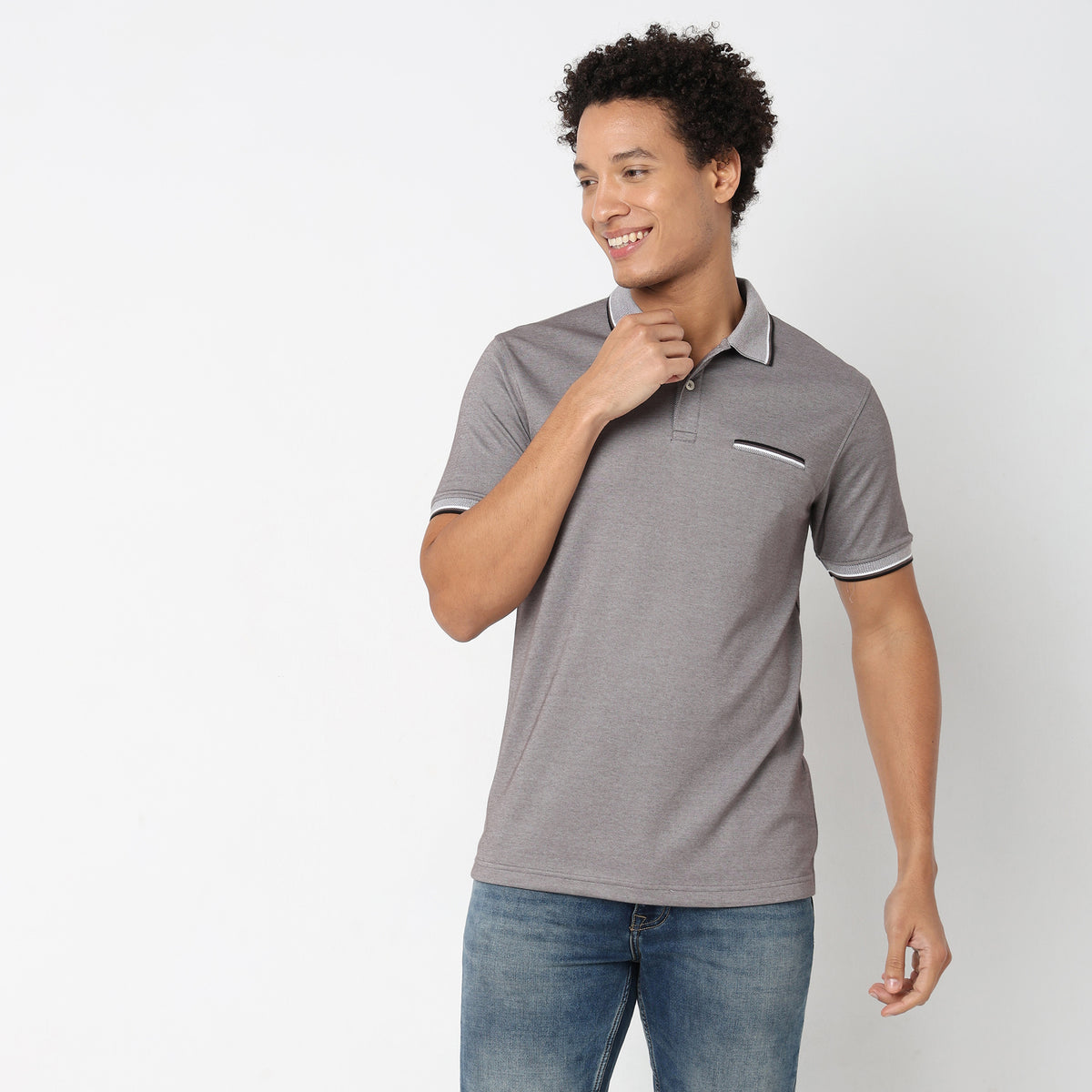 Regular Fit Structured Polo T-Shirt