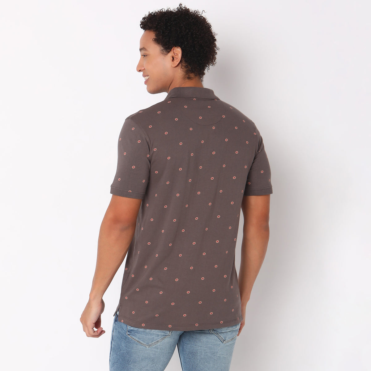 Regular Fit Printed Polo T-Shirt