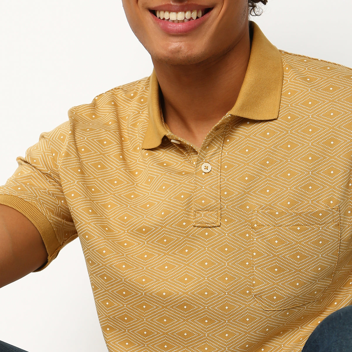 Regular Fit Printed Polo T-Shirt