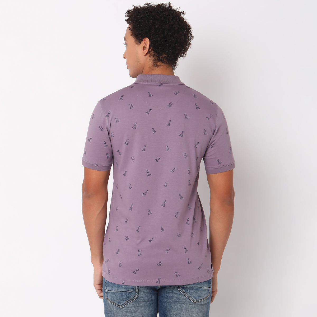 Regular Fit Printed Polo T-Shirt