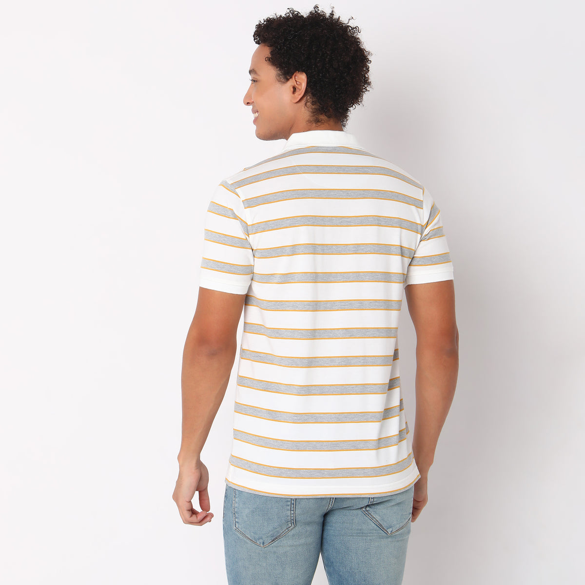 Regular Fit Striped Polo T-Shirt