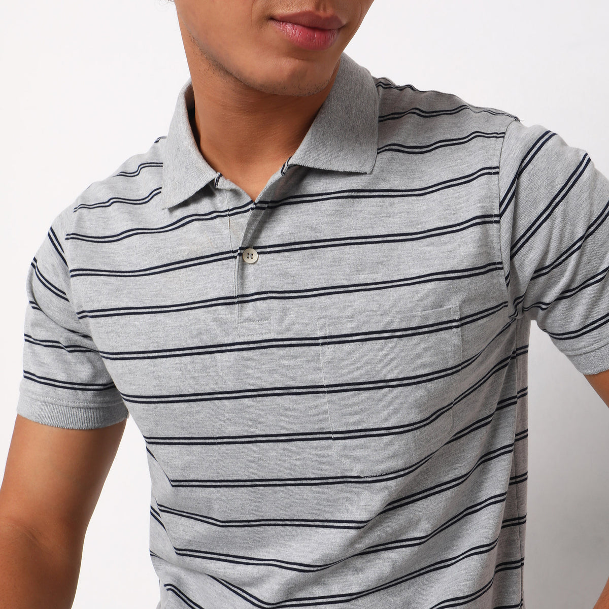 Regular Fit Striped Polo T-Shirt