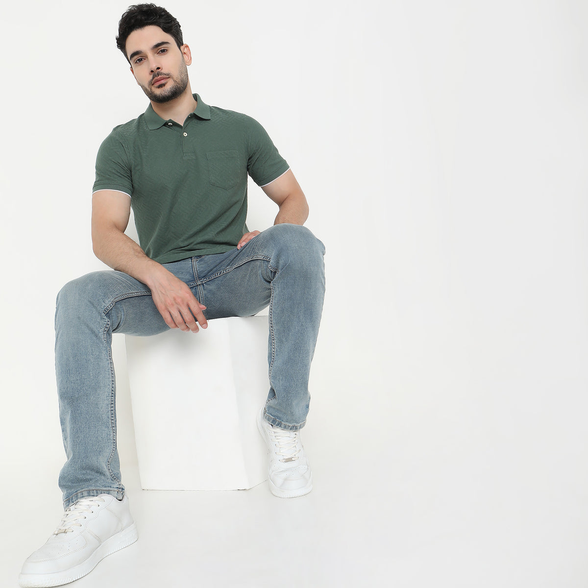 Regular Fit Structured Polo T-Shirt