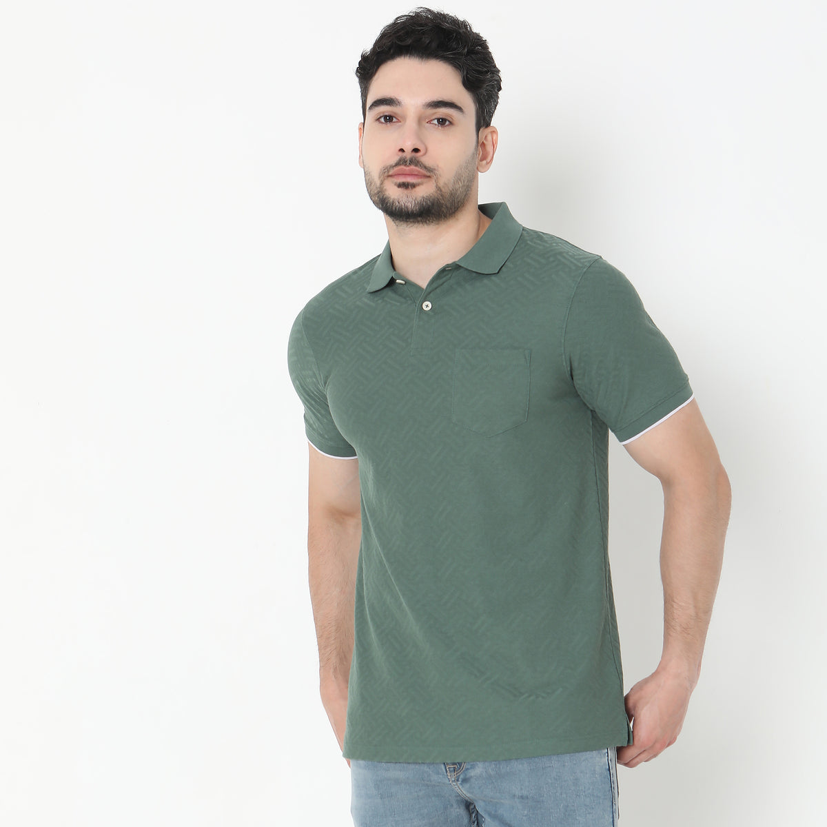 Regular Fit Structured Polo T-Shirt