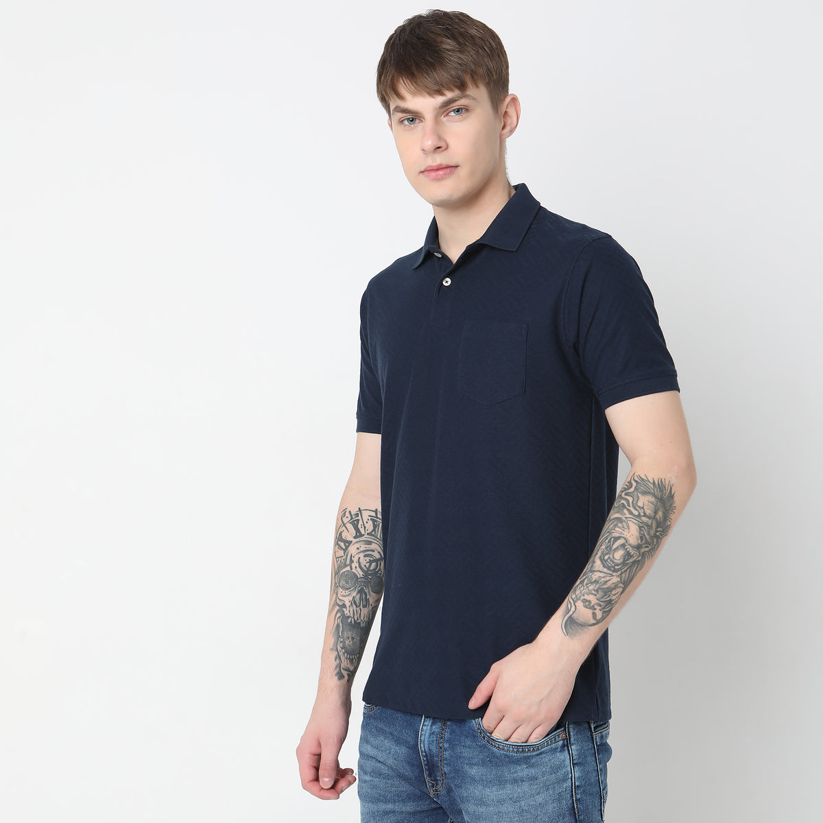 Regular Fit Structured Polo T-Shirt