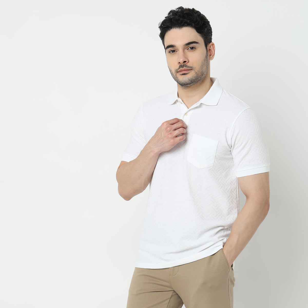 Regular Fit Structured Polo T-Shirt