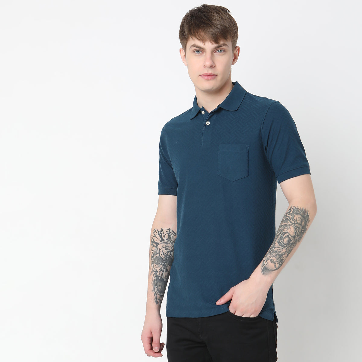 Regular Fit Structured Polo T-Shirt