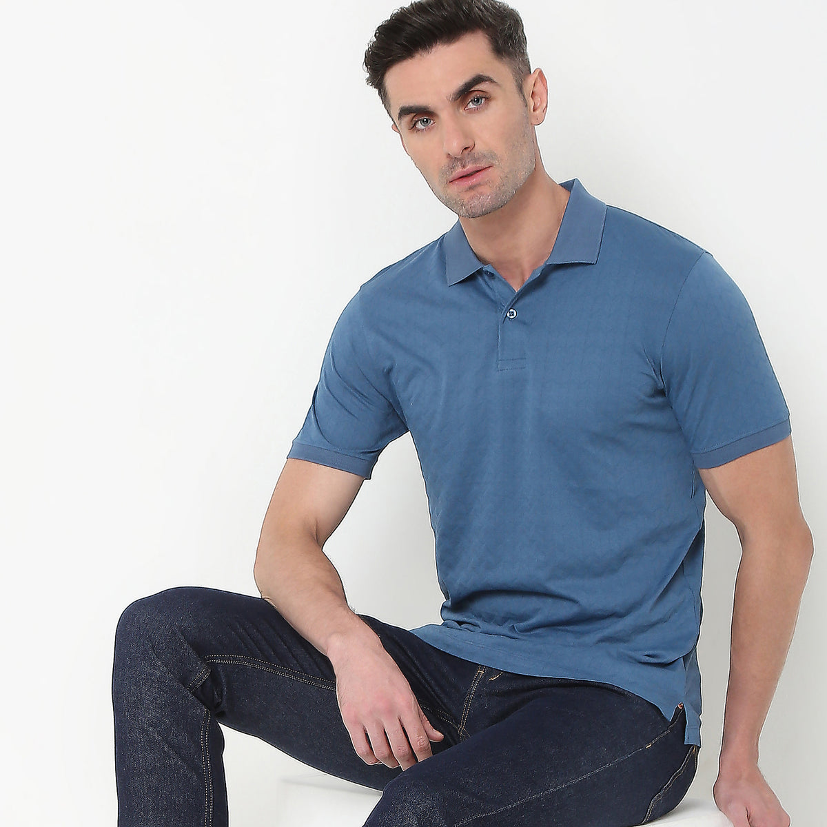 Regular Fit Structured Polo T-Shirt