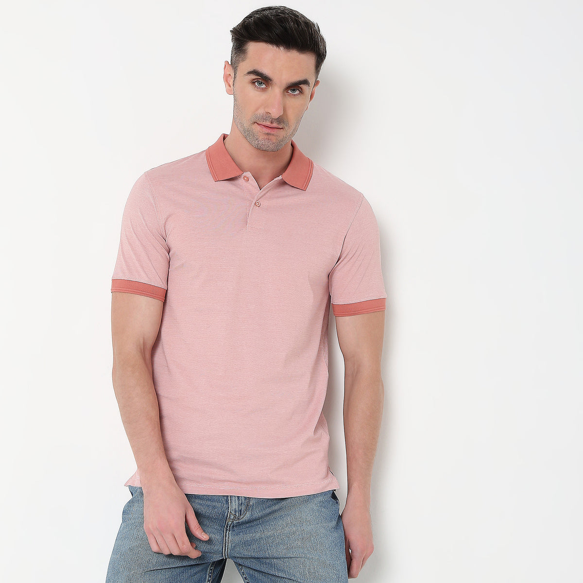 Regular Fit Solid Polo T-Shirt