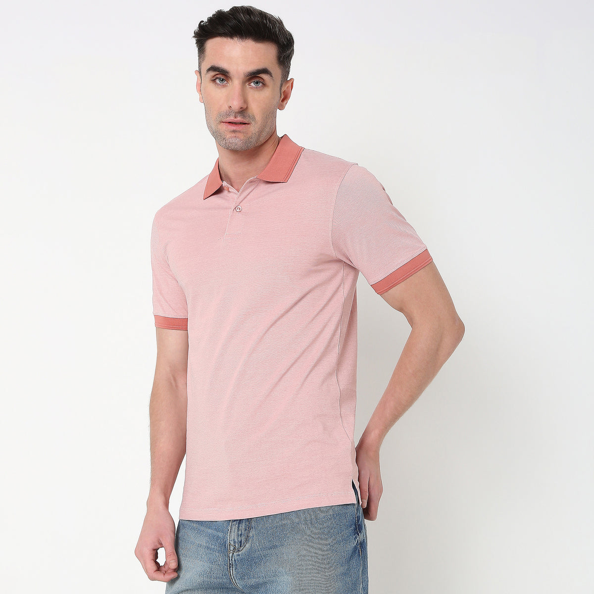 Regular Fit Solid Polo T-Shirt