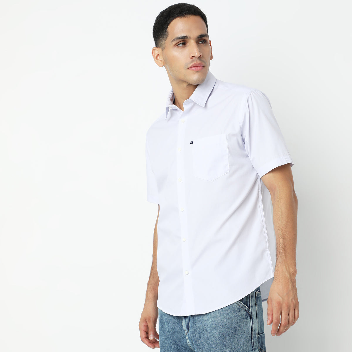 Regular Fit Solid Shirt