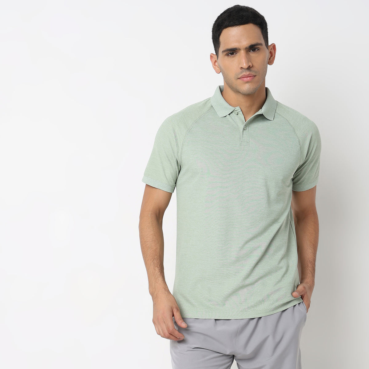 Regular Fit Solid Polo T-Shirt