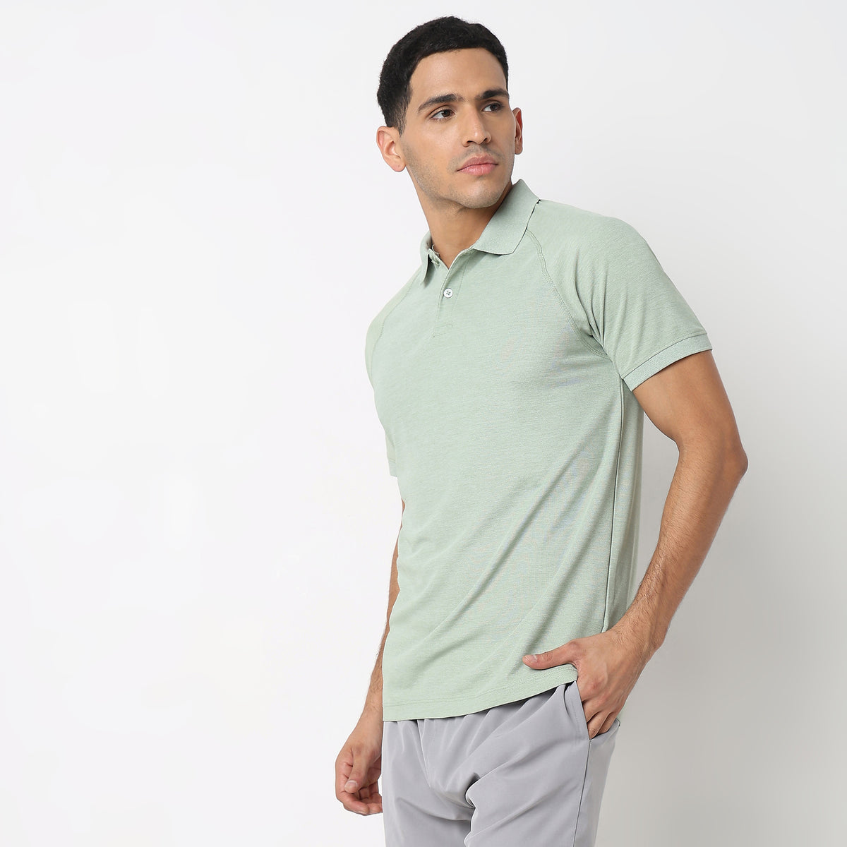 Regular Fit Solid Polo T-Shirt