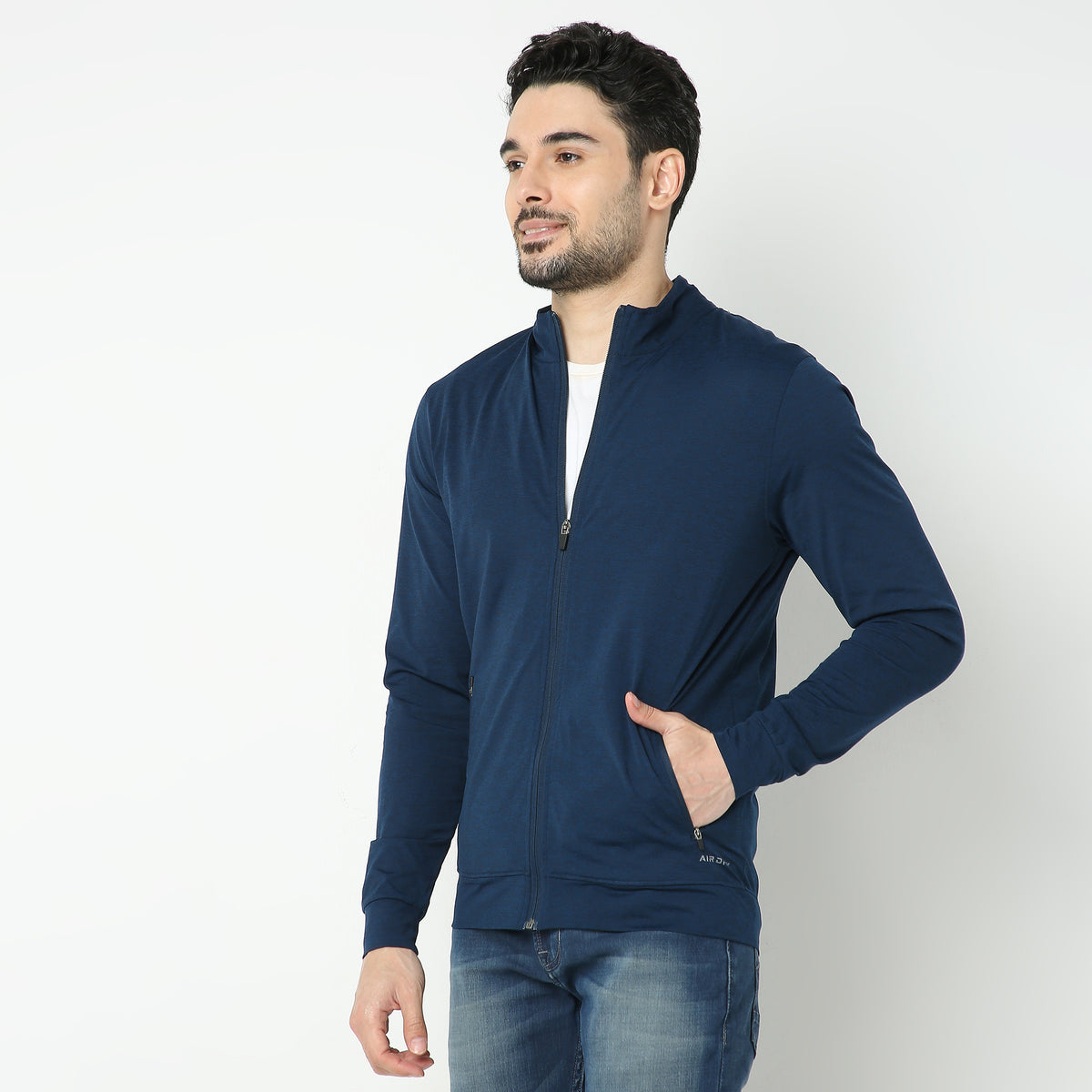 Regular Fit Solid Jacket