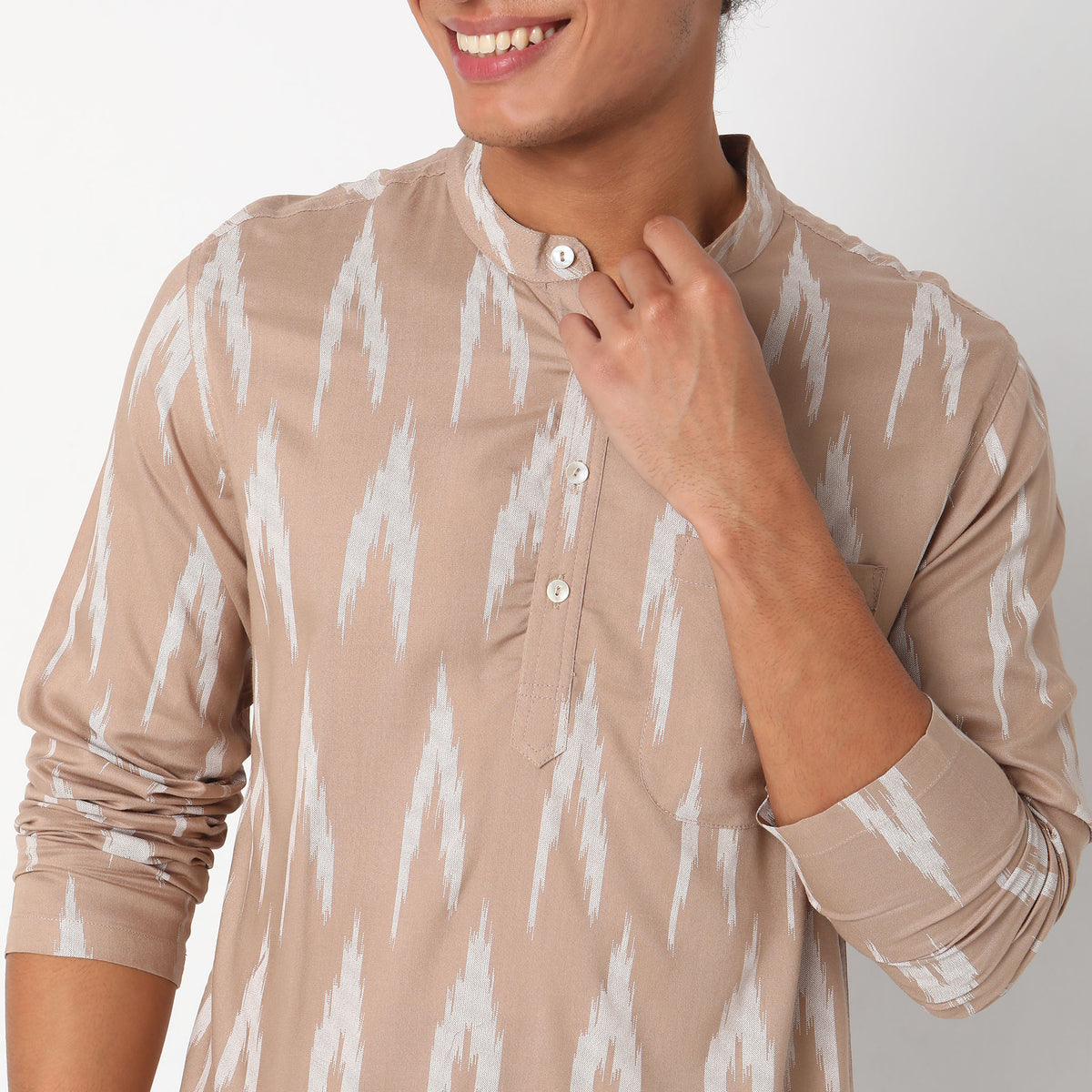 Regular Fit Printed Short Kurta