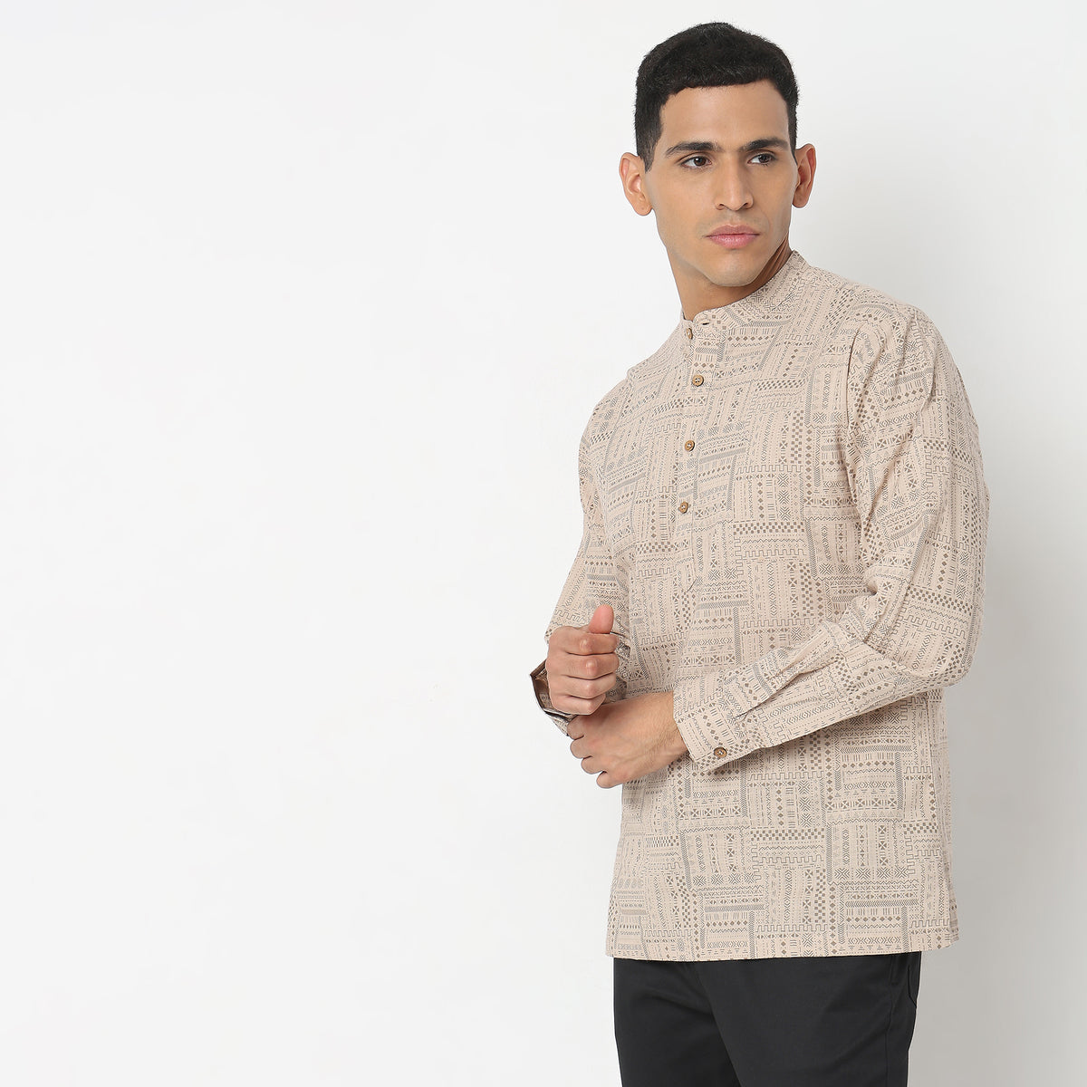 Regular Fit Printed Short Kurta