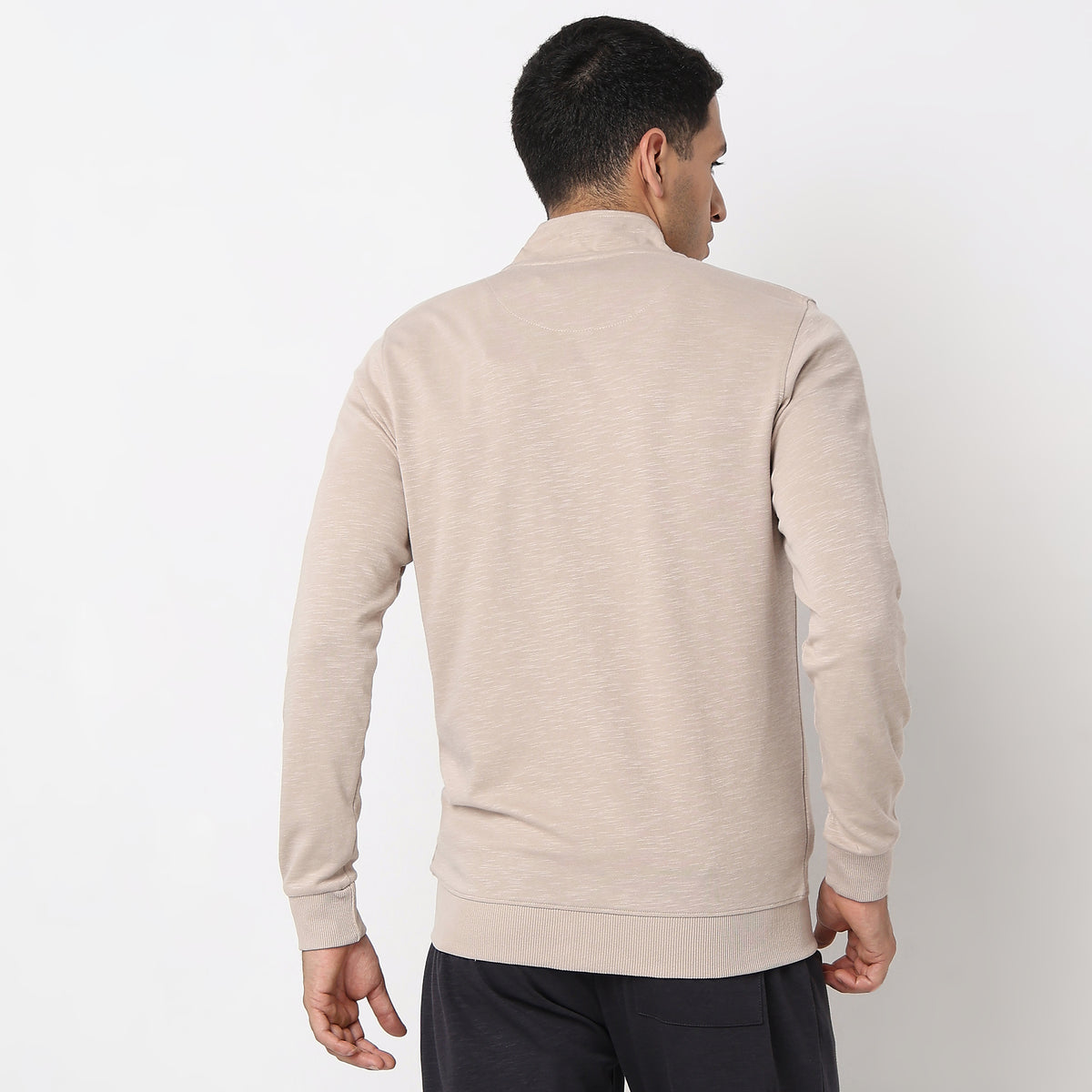 Regular Fit Solid Sweatshirt